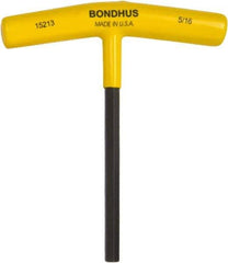 Bondhus - 5/16" Hex, T-Handle Cushion Grip, Hex Key - 6" OAL, Protanium High Torque Steel, Inch System of Measurement - All Tool & Supply