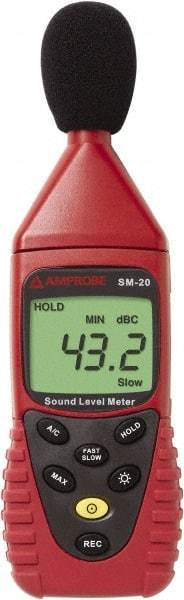 Amprobe - A and C Frequency Weight, LCD Display Sound Meter - 30 to 130 Decibels - All Tool & Supply