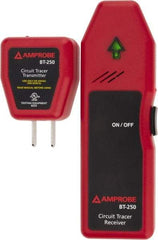 Amprobe - 110 to 110 VAC, Circuit Breaker Finder - 9 Volt, Includes Batteries, Connection Cable, Light Fixture Adapter, Receiver, Socket/Test Lead Adapter with Clips, Transmitter, User Manual - All Tool & Supply