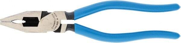 Channellock - 8" OAL, 1-3/4" Jaw Length x 1" Jaw Width, Combination Pliers - Crosshatch Jaw, Plastic Dipped Handles - All Tool & Supply