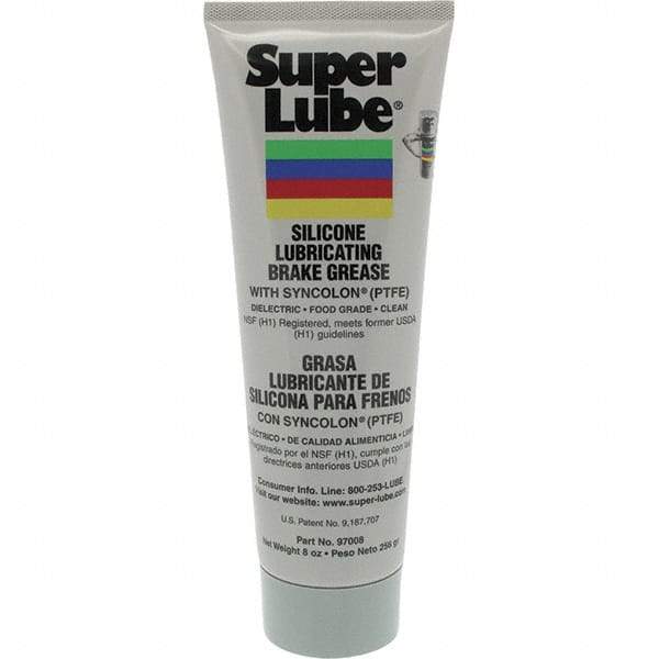 Synco Chemical - 8 oz Tube Silicone General Purpose Grease - Translucent White/Gray, Food Grade, 500°F Max Temp, NLGIG 2, - All Tool & Supply