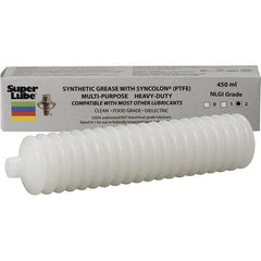 Synco Chemical - 450 mL Cartridge Synthetic Grease Cartridge - Translucent White, Food Grade, 450°F Max Temp, NLGIG 2, - All Tool & Supply