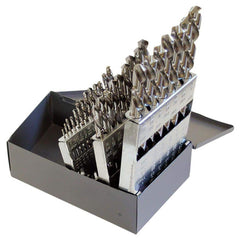 Drill Bit Set: Jobber Length Drill Bits, 29 Pc, 118 °, High Speed Steel Bright/Uncoated, Standard, Straight Shank, Series 150L