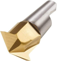 Seco - MM12 M02 Grade F15M Carbide Chamfer Milling Tip Insert - 2 Flutes, 0.63" Cutting Diam, 0.169" Depth of Cut, 0.598" Extension - All Tool & Supply