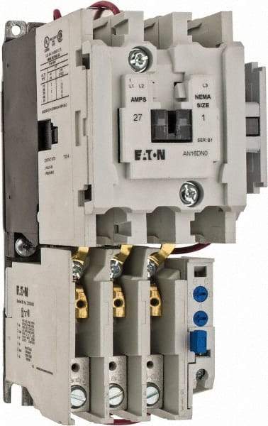 Eaton Cutler-Hammer - 240 Coil VAC, 27 Amp, NEMA Size 1, Nonreversible Open Enclosure NEMA Motor Starter - 3 hp at 1 Phase - All Tool & Supply