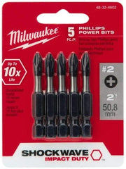 Milwaukee Tool - #2 Phillips Screwdriver Bit - 1/4" Hex Drive, 2" OAL - All Tool & Supply