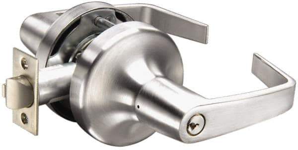 Yale - Light/Medium Duty Passage Lever Lockset - 2-3/4" Back Set, Keyless Cylinder, Satin Chrome Finish - All Tool & Supply