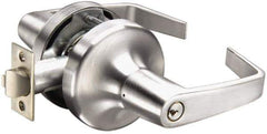 Yale - Light/Medium Duty Privacy Lever Lockset - 2-3/4" Back Set, Keyless Cylinder, Satin Chrome Finish - All Tool & Supply