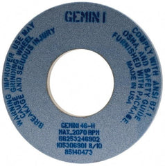 Norton - 12" Diam x 5" Hole x 1" Thick, H Hardness, 46 Grit Surface Grinding Wheel - Aluminum Oxide, Type 1, Coarse Grade, 2,070 Max RPM, No Recess - All Tool & Supply