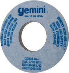 Norton - 12" Diam x 5" Hole x 1" Thick, I Hardness, 46 Grit Surface Grinding Wheel - Aluminum Oxide, Type 1, Coarse Grade, 2,705 Max RPM, No Recess - All Tool & Supply