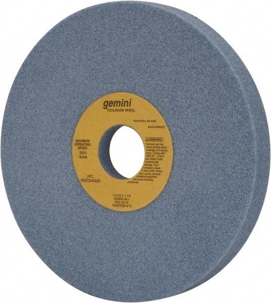 Norton - 7" Diam x 1-1/4" Hole x 3/4" Thick, J Hardness, 46 Grit Surface Grinding Wheel - Aluminum Oxide, Type 5, Coarse Grade, 3,600 Max RPM, One-Side Recess - All Tool & Supply