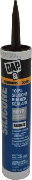 DAP - 10.1 oz Tube Bronze (Color) RTV Silicone Joint Sealant - -40 to 400°F Operating Temp, 10 to 20 min Tack Free Dry Time, 24 hr Full Cure Time - All Tool & Supply