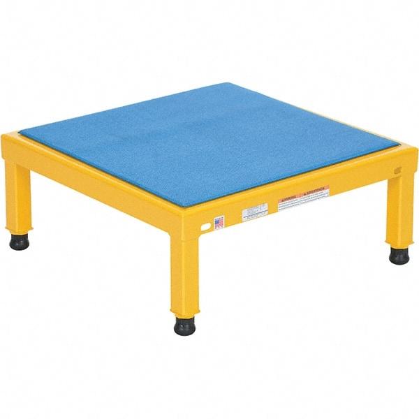 Vestil - 9" High x 24" Wide x 24" Deep, Yellow Step Stand - Steel, 500 Lb Capacity - All Tool & Supply