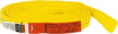 Lift-All - 12' Long x 1" Wide, 3,200 Lb Vertical Capacity, 2 Ply, Polyester Web Sling - 2,500 Lb Choker Capacity, Yellow - All Tool & Supply