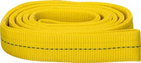 Lift-All - 8' Long x 2" Wide, 6,400 Lb Vertical Capacity, 2 Ply, Polyester Web Sling - 5,000 Lb Choker Capacity, Yellow - All Tool & Supply