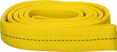 Lift-All - 8' Long x 2" Wide, 6,400 Lb Vertical Capacity, 2 Ply, Polyester Web Sling - 5,000 Lb Choker Capacity, Yellow - All Tool & Supply