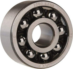 SKF - 10mm Bore Diam, 30mm OD, Open Self Aligning Radial Ball Bearing - 14mm Wide, 2 Rows, Round Bore, 389 Lb Static Capacity, 1,810 Lb Dynamic Capacity - All Tool & Supply