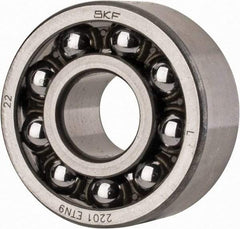 SKF - 12mm Bore Diam, 32mm OD, Open Self Aligning Radial Ball Bearing - 14mm Wide, 2 Rows, Round Bore, 427 Lb Static Capacity, 1,920 Lb Dynamic Capacity - All Tool & Supply