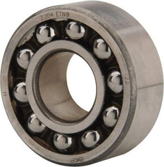 SKF - 20mm Bore Diam, 47mm OD, Open Self Aligning Radial Ball Bearing - 18mm Wide, 2 Rows, Round Bore, 933 Lb Static Capacity, 3,780 Lb Dynamic Capacity - All Tool & Supply