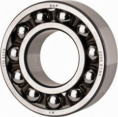 SKF - 25mm Bore Diam, 52mm OD, Open Self Aligning Radial Ball Bearing - 18mm Wide, 2 Rows, Round Bore, 989 Lb Static Capacity, 3,780 Lb Dynamic Capacity - All Tool & Supply