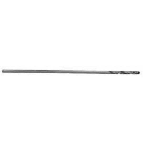 #26 2″ Flute Length 135° Carbide-Tipped Aircraft Extension Drill Bright/Uncoated, 0.147″ Diam Straight-Cylindrical Shank, Split Point, Self-Centering, Series 129