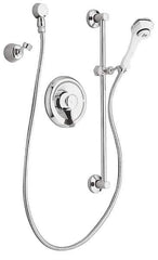 Moen - Concealed, One Handle, Chrome Coated, Steel, Valve and Flex Shower Head - Lever Handle - All Tool & Supply