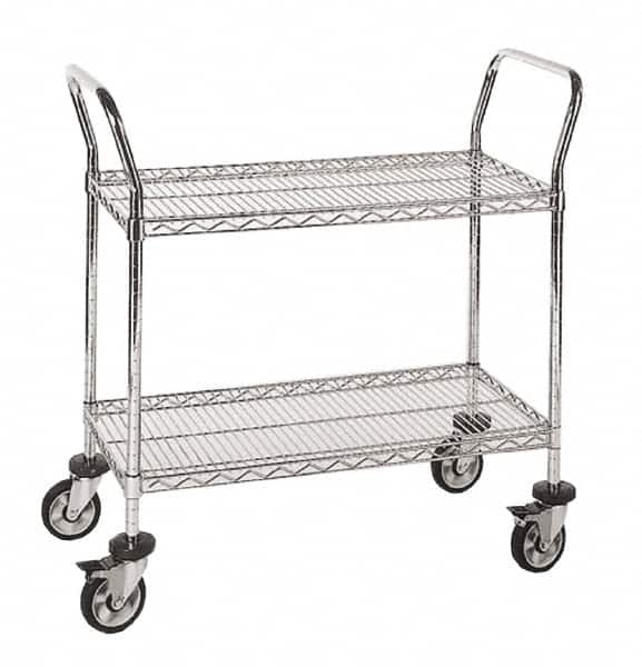 Quantum Storage - 18" Wide, 6" High, Open Shelving Wire Shelving Handle - All Tool & Supply