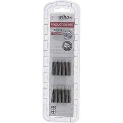 Wiha - 1/4" Drive, #10 Torq-Set Screwdriver Bit - 1" OAL - All Tool & Supply