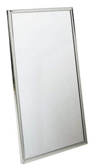 Bradley - 18 Inch Wide x 36 Inch High, Theft Resistant Rectangular Glass Washroom Mirror - Stainless Steel Frame - All Tool & Supply