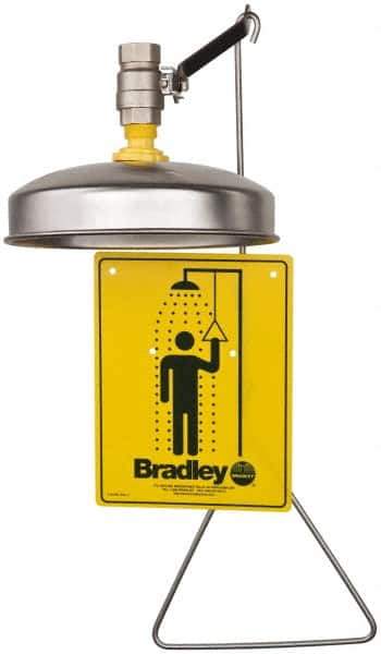 Bradley - Plumbed Drench Showers Mount: Vertical Shower Head Material: Plastic with Stainless Steel - All Tool & Supply