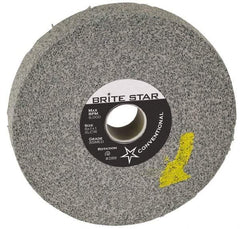 Brite Star - 8" Diam, 3" Face Width, 3" Center Hole, Medium Grade, Aluminum Oxide Deburring Wheel - Convolute, Soft Density 5 Grade, 4,500 RPM - All Tool & Supply