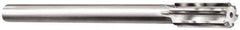 Made in USA - 7/16" Carbide-Tipped 6 Flute Chucking Reamer - Straight Flute, 1-3/4" Straight Shank, 1-3/4" Flute Length, 7" OAL - All Tool & Supply