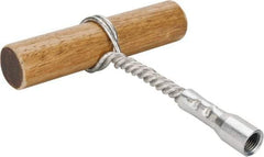 Schaefer Brush - 6-1/2" Long, 1/4" NPT Male, Galvanized Steel T-Bar Brush Handle - 1/2" Diam, For Use with Tube Brushes & Scrapers - All Tool & Supply