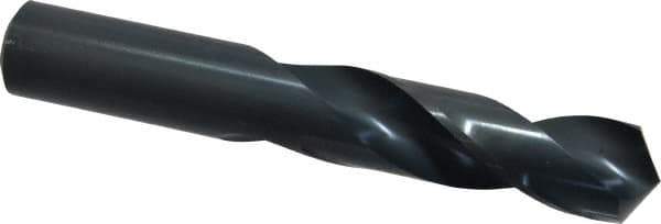 Chicago-Latrobe - 13/16" 118° Spiral Flute High Speed Steel Screw Machine Drill Bit - Oxide Finish, Right Hand Cut, 3-3/8" Flute Length, 5-1/4" OAL, Standard Point, Straight Shank - All Tool & Supply