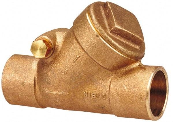 NIBCO - 1/2" Bronze Check Valve - Y-Pattern, Soldered x Soldered, 300 WOG - All Tool & Supply