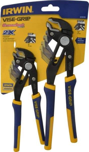 Irwin - 2 Piece GrooveLock Plier Set - Comes in Display Card - All Tool & Supply