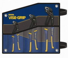 Irwin - 3 Piece GrooveLock Plier Set - Comes in Tool Roll - All Tool & Supply