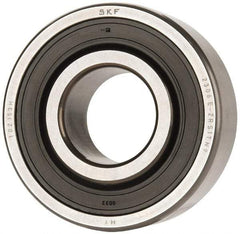 SKF - 30mm Bore Diam, 72mm OD, Double Seal Self Aligning Radial Ball Bearing - 27mm Wide, 2 Rows, Round Bore, 1,980 Lb Static Capacity, 7,010 Lb Dynamic Capacity - All Tool & Supply