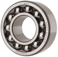 SKF - 35mm Bore Diam, 80mm OD, Open Self Aligning Radial Ball Bearing - 31mm Wide, 2 Rows, Round Bore, 2,520 Lb Static Capacity, 8,930 Lb Dynamic Capacity - All Tool & Supply