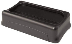 Rubbermaid - Rectangle Lid for Use with 23 Gal Rectangular Trash Cans - Black, Plastic, For Slim Jim Trash Cans - All Tool & Supply