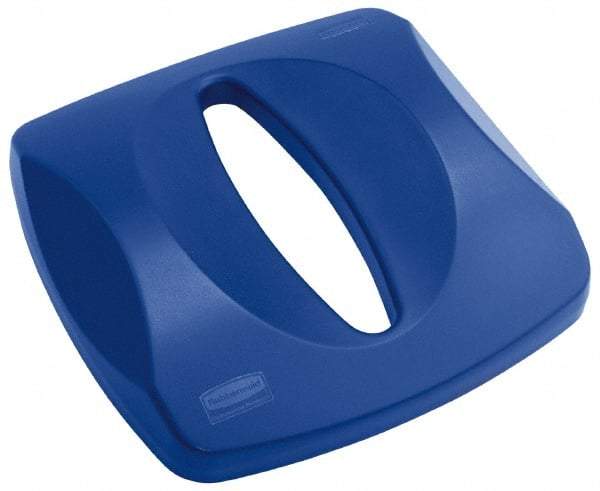 Rubbermaid - Square Lid for Use with 23 Gal Square Recycle Containers - Blue, Plastic, For 3569 - All Tool & Supply