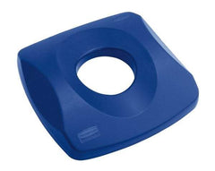 Rubbermaid - Square Lid for Use with 23 Gal Square Recycle Containers - Blue, Plastic, For 3569 - All Tool & Supply