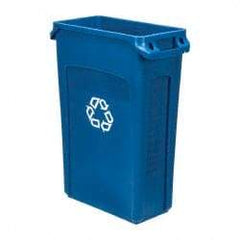 Rubbermaid - 23 Gal Blue Rectangle Recycling Container - 30" High x 22" Long x 11" Wide - All Tool & Supply