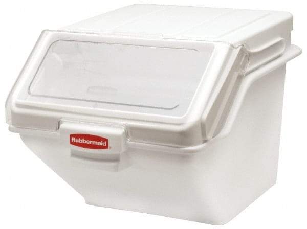 Rubbermaid - Rectangular, White Polyethylene Food Bin - 23-1/2" High x 16.9" Wide x 19.2" Long - All Tool & Supply