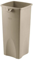 Rubbermaid - 23 Gal Beige Square Trash Can - Polyethylene, 30.9" High x 16-1/2" Long x 15-1/2" Wide - All Tool & Supply