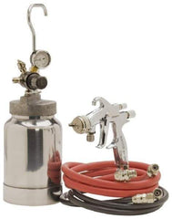 Binks - High Volume/Low Pressure Paint Spray Gun - 2 Qt Capacity, 50 Max psi, 10 to 14 CFM, For Adhesives, Enamels, Epoxies, Lacquers, Latex, Polyurethanes, Primers, Sealers, Stains, Varnishes - All Tool & Supply