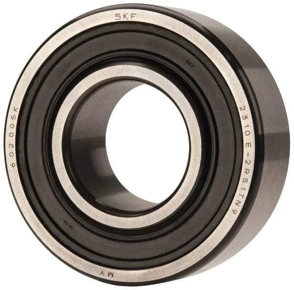 SKF - 50mm Bore Diam, 110mm OD, Double Seal Self Aligning Radial Ball Bearing - 40mm Wide, 2 Rows, Round Bore, 4,500 Lb Static Capacity, 14,300 Lb Dynamic Capacity - All Tool & Supply