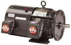 US Motors - 5 hp, TEFC Enclosure, No Thermal Protection, 3,520 RPM, 230/460 Volt, 60 Hz, Three Phase Premium Efficient Motor - Size 184 Frame, Rigid Mount, 1 Speed, Ball Bearings, 12.2/6.1 Full Load Amps, F Class Insulation, Reversible - All Tool & Supply