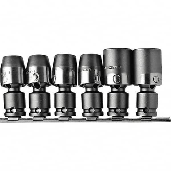 Apex - Socket Adapter & Universal Sets Type: Universal Set Universal Size (Inch): 7/16'', 1/2'', 9/16'', 5/8'', 11/16'', 3/4'' - All Tool & Supply