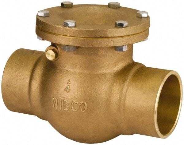 NIBCO - 2" Bronze Check Valve - Bolted Bonnet, Soldered x Soldered, 300 WOG - All Tool & Supply